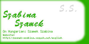 szabina szamek business card